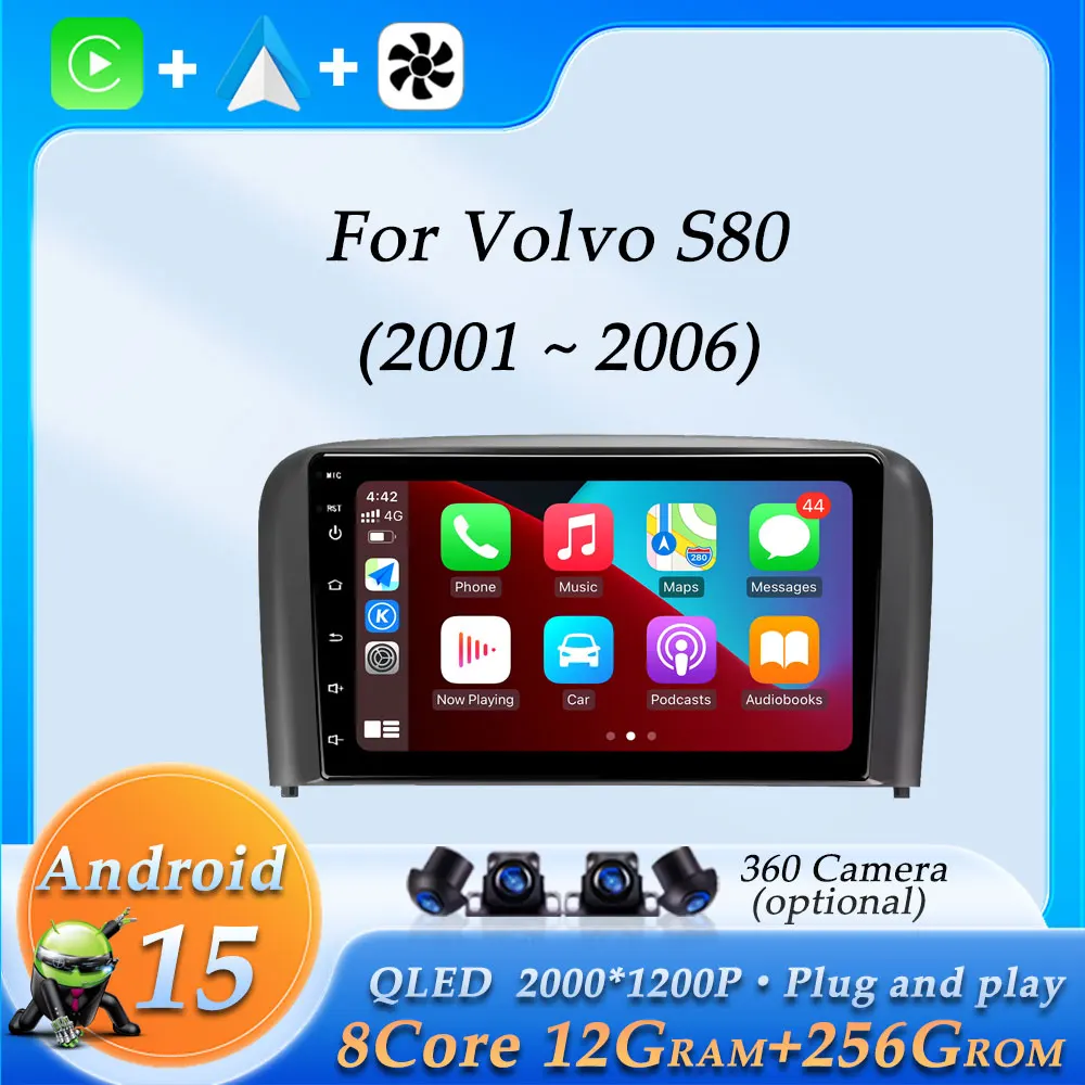 Wireless CarPlay for Volvo S80 2001 - 2006 Car Radio Video Multimedia Player DSP Stereo GPS Navigation Split Screen Bluetooth
Wireless CarPlay for Volvo S80 2001 - 2006 Car Radio Video Multimedia Player DSP Stereo GPS Navigation Split Screen Bluetooth