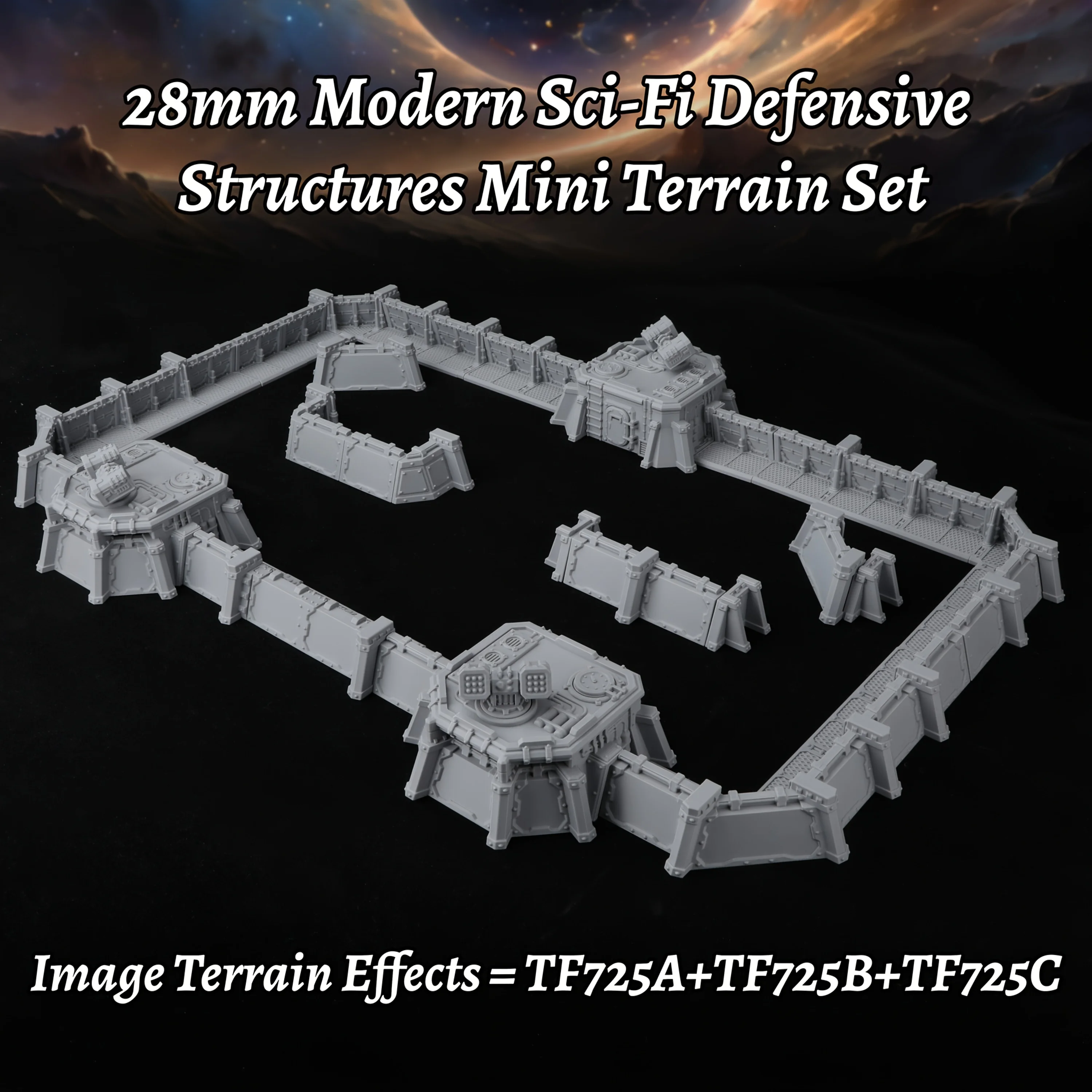 Sci-Fi Modular Defense Base Miniature Terrain Set - Modern Fortifications for Tabletop RPG Games, High Detail Expandable Design
Sci-Fi Modular Defense Base Miniature Terrain Set - Modern Fortifications for Tabletop RPG Games, High Detail Expandable Design