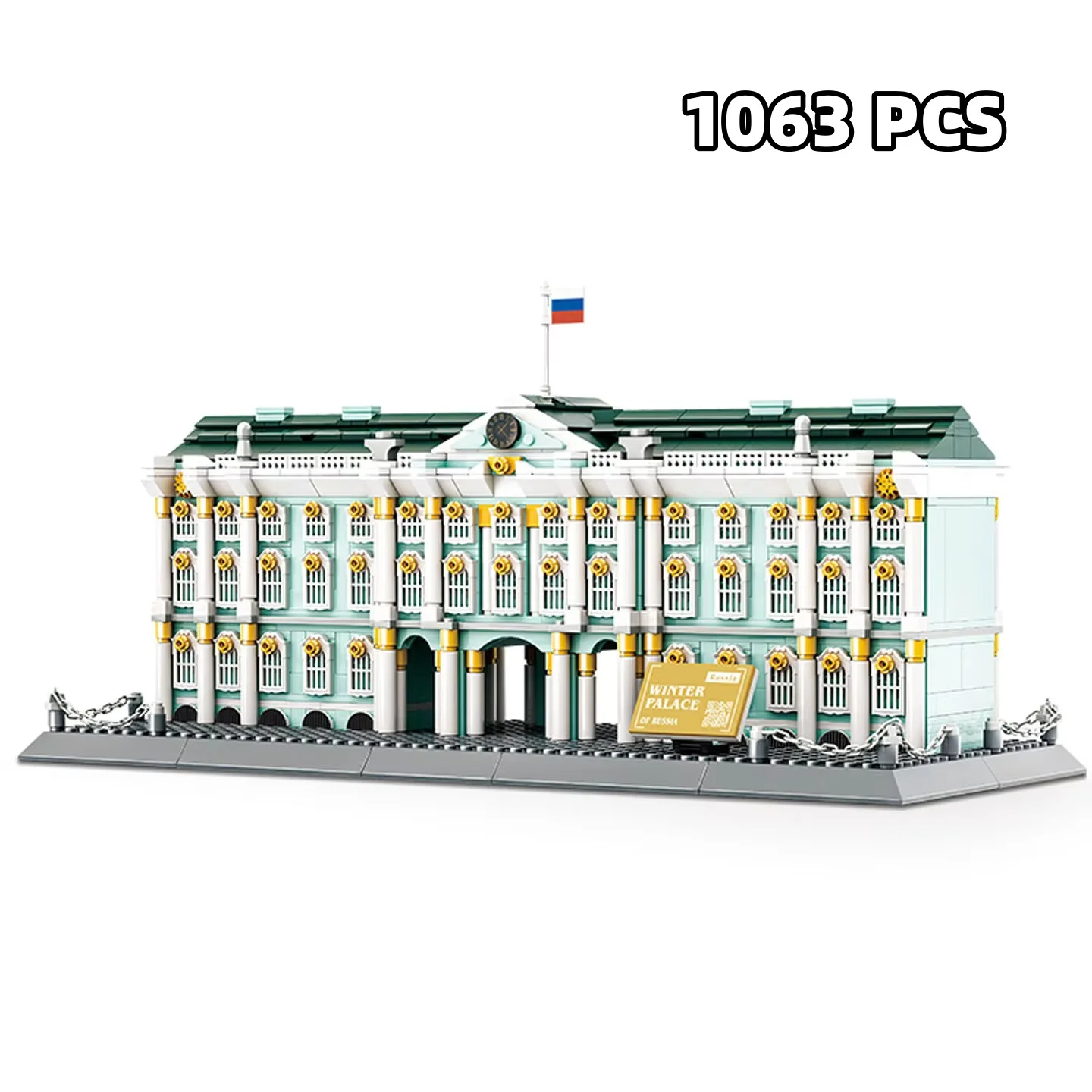 1063pcs Winter Palace-Saint Petersburg World Landmark Building Blocks MOC Model Display Children's Creative Toy Birthday Gift
1063pcs Winter Palace-Saint Petersburg World Landmark Building Blocks MOC Model Display Children's Creative Toy Birthday Gift