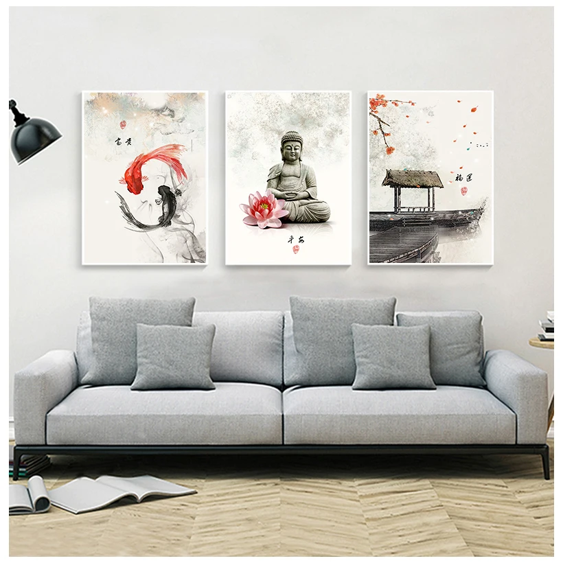 New Chinese ink Flowers Buddha Wall Art Print Picture Canvas Painting Poster for Living Room No Framed
New Chinese ink Flowers Buddha Wall Art Print Picture Canvas Painting Poster for Living Room No Framed