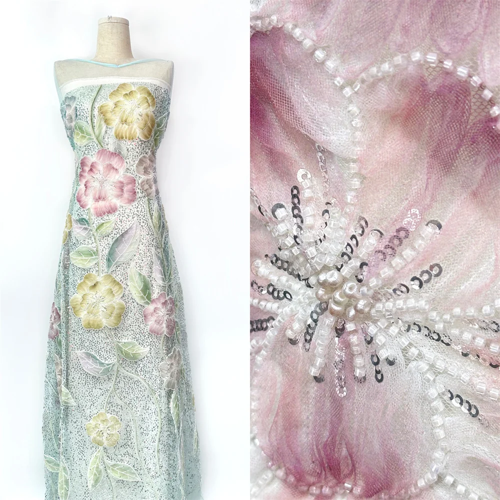 Luxury French Mesh Lace Fabric with African Sequins High-Quality Beaded Groom Lace for Nigerian Wedding Dresses
Luxury French Mesh Lace Fabric with African Sequins High-Quality Beaded Groom Lace for Nigerian Wedding Dresses