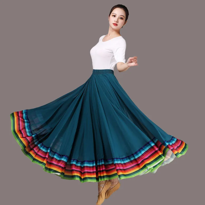 720 Degrees Classical Dance Skirts Women Elegant Long Rainbow skirt Hem Skirt Ballet Practice Dancewear Dancing Costume
720 Degrees Classical Dance Skirts Women Elegant Long Rainbow skirt Hem Skirt Ballet Practice Dancewear Dancing Costume