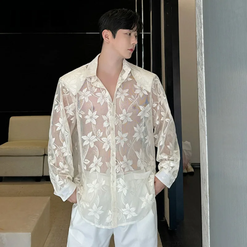 IEFB Summer Sexy Thin Men's Shirts Casual Turn-down Collar Long Sleeve Printing Mesh Male Loose Tops New Fashion 2024 9C6325
IEFB Summer Sexy Thin Men's Shirts Casual Turn-down Collar Long Sleeve Printing Mesh Male Loose Tops New Fashion 2024 9C6325