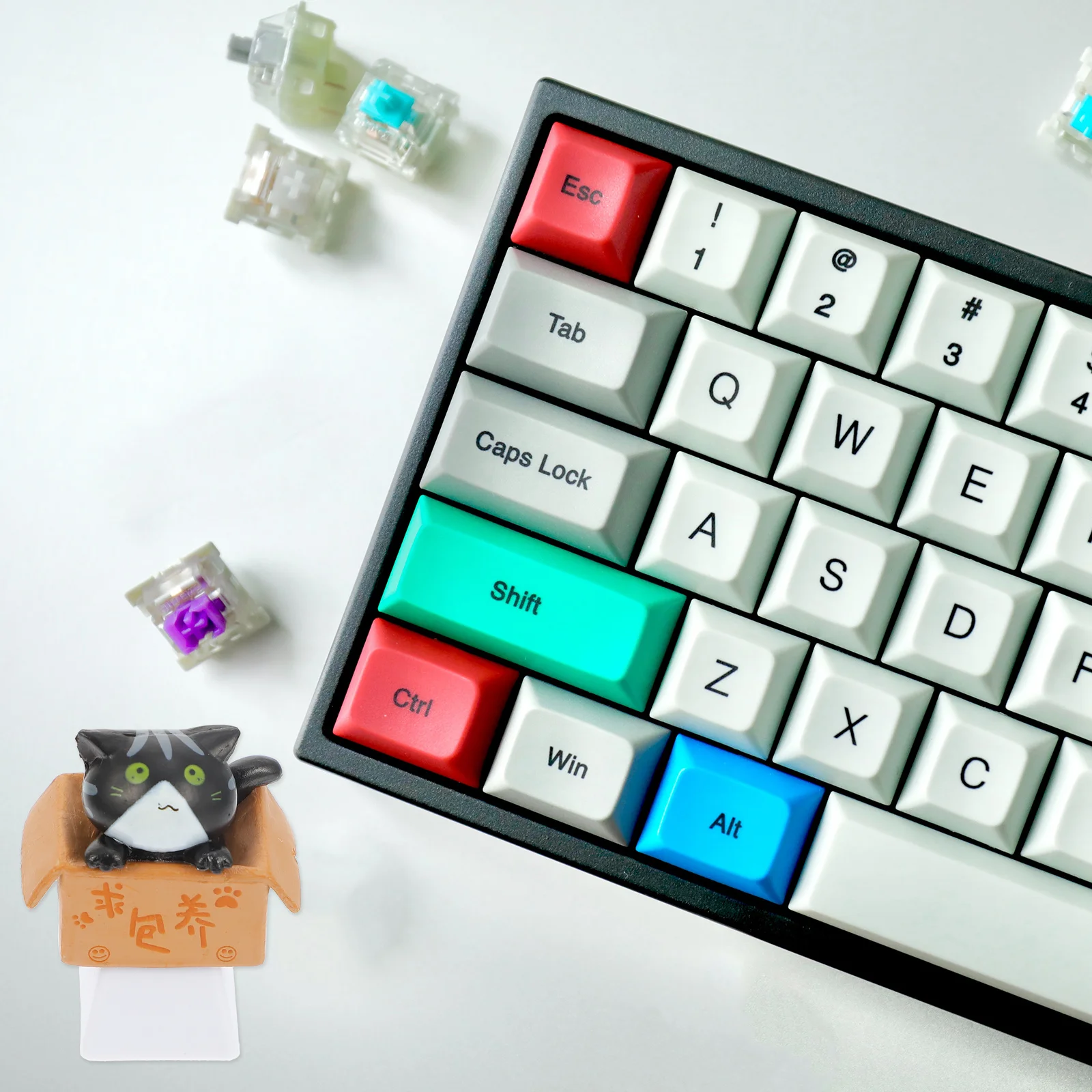 Mechanical Keyboard Key Caps R4 Profile Cat Design Personalized Decorative Keycap Replacement Keycap DIY Game Prize Gift