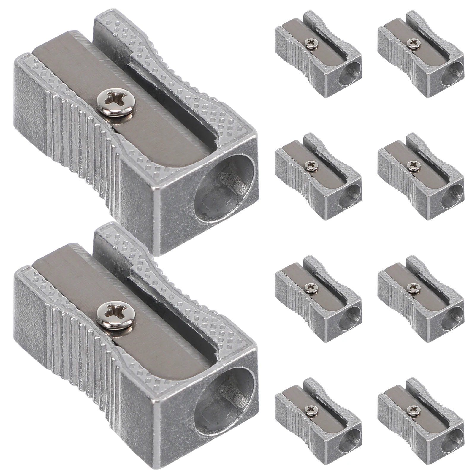 10pcs Metal Sharpener Alloy for Pocket Small Rectangular Pencil Sharpener Rectangular Long-lasting Student Supplies
10pcs Metal Sharpener Alloy for Pocket Small Rectangular Pencil Sharpener Rectangular Long-lasting Student Supplies