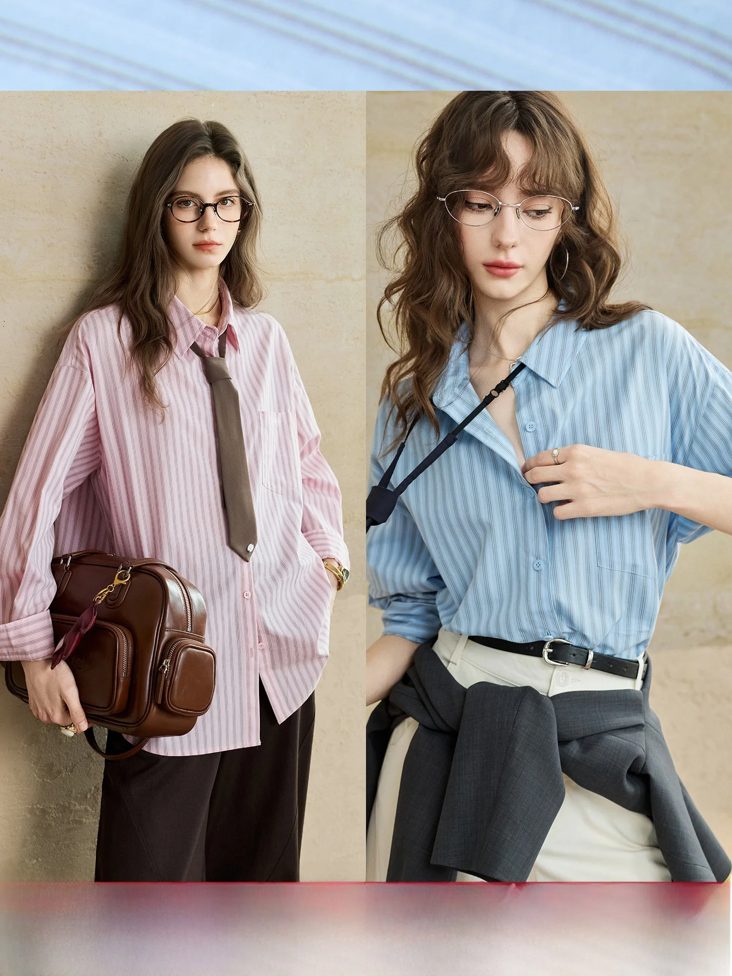 Skin-friendly Pure Cotton irt Women Early Spring Pink Stripes Beautiful Bow Tie Top Commute Sle Straight Cut Long Sve
Skin-friendly Pure Cotton irt Women Early Spring Pink Stripes Beautiful Bow Tie Top Commute Sle Straight Cut Long Sve