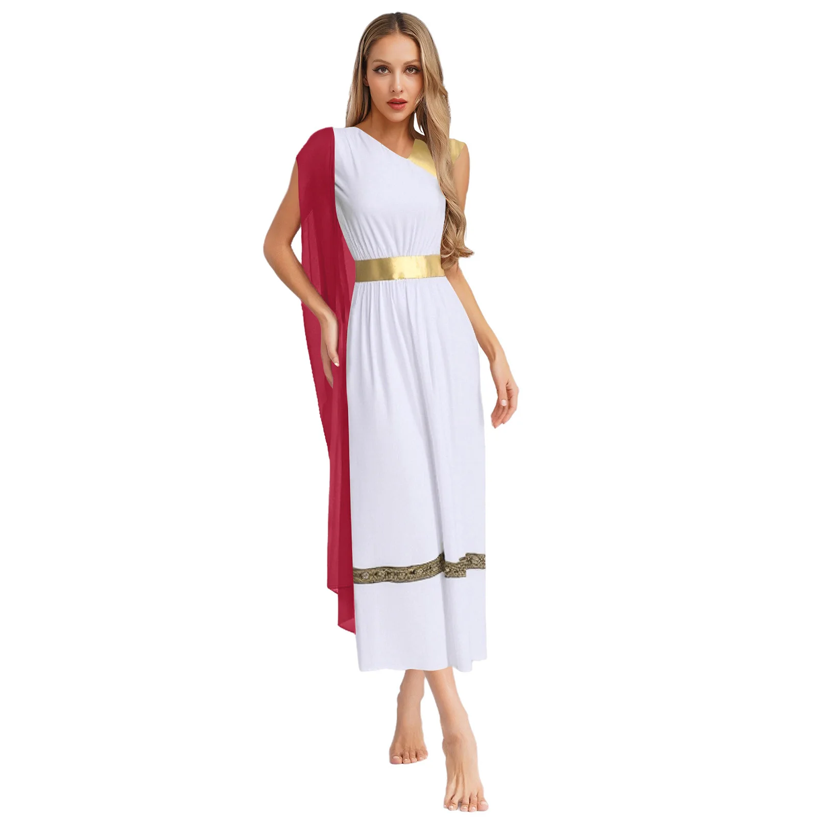Women Carnival Medieval Ancient Roman Princess Queen Cosplay Tunic Dress Golden Greece Empress Toga Queen Halloween Costume
Women Carnival Medieval Ancient Roman Princess Queen Cosplay Tunic Dress Golden Greece Empress Toga Queen Halloween Costume