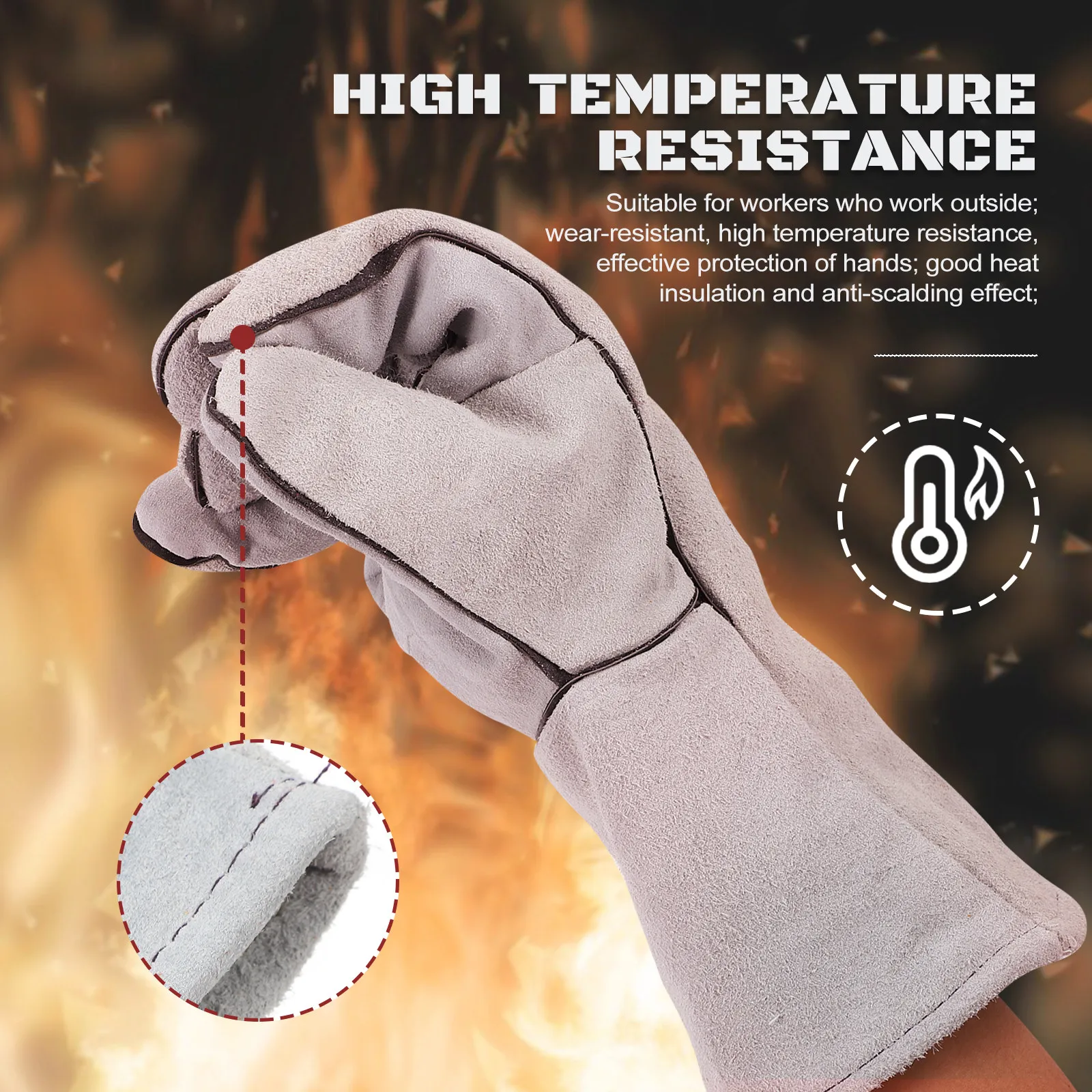 1Pair Premium Welding Insulation Gloves Pre-Rotated Fingers Second- Breathable Knuckle Flex Gray
1Pair Premium Welding Insulation Gloves Pre-Rotated Fingers Second- Breathable Knuckle Flex Gray
