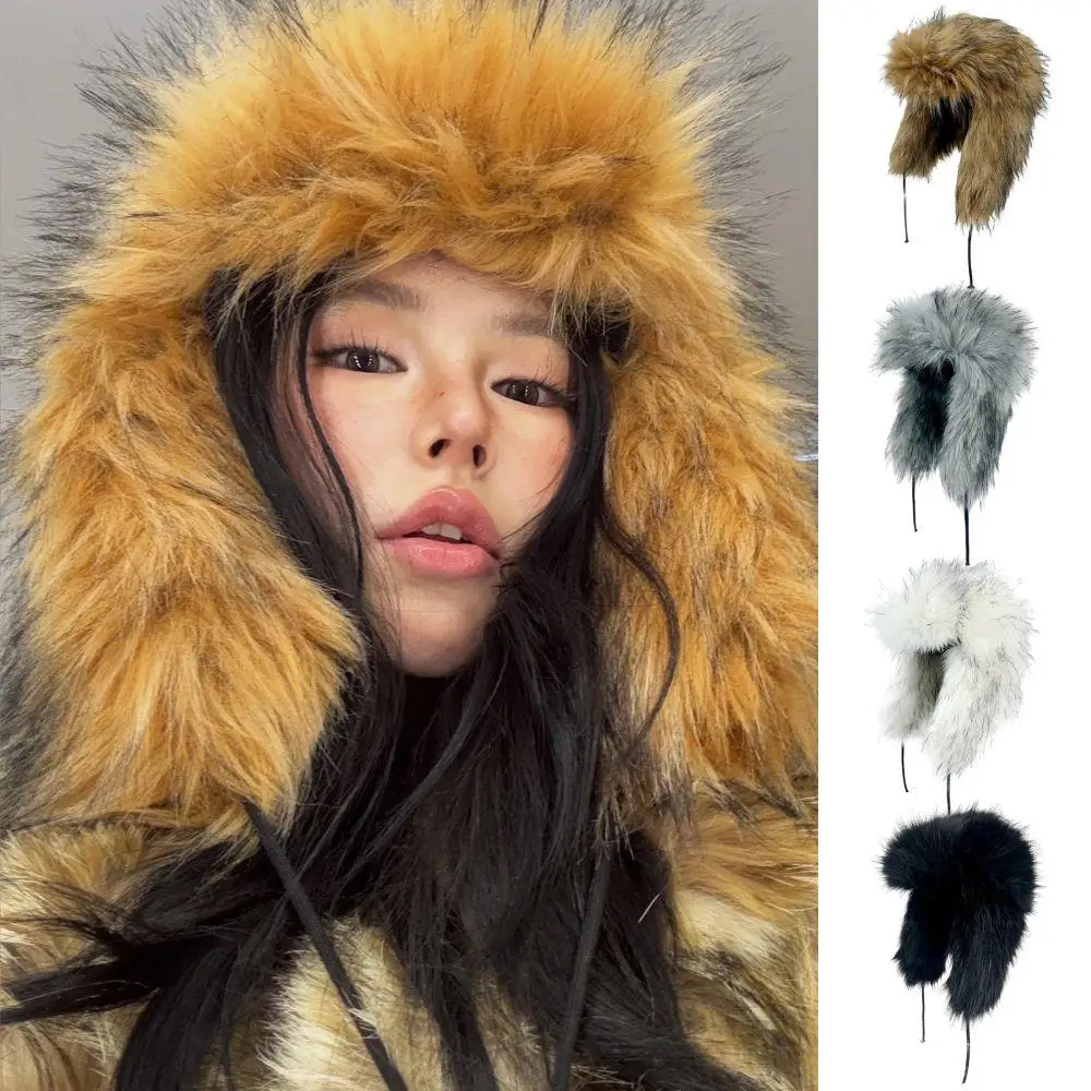 Fashion Fluffy Faux Fur Hat For Women Men Ushanka Hat Russian Style Round Cap Earflap Hat Female Beanies Fur Bomber Hat Y2k
Fashion Fluffy Faux Fur Hat For Women Men Ushanka Hat Russian Style Round Cap Earflap Hat Female Beanies Fur Bomber Hat Y2k