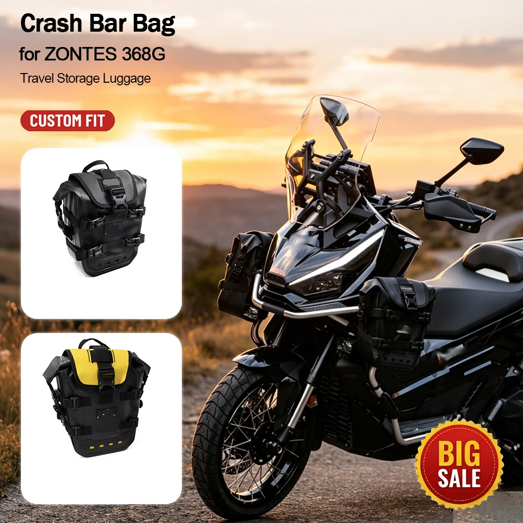 Waterproof Crash Bar Bag Side Pouch Large Capacity Luggage Travel Storage Bag for ZONTES 368G Motorcycle Modified Accessories
Waterproof Crash Bar Bag Side Pouch Large Capacity Luggage Travel Storage Bag for ZONTES 368G Motorcycle Modified Accessories