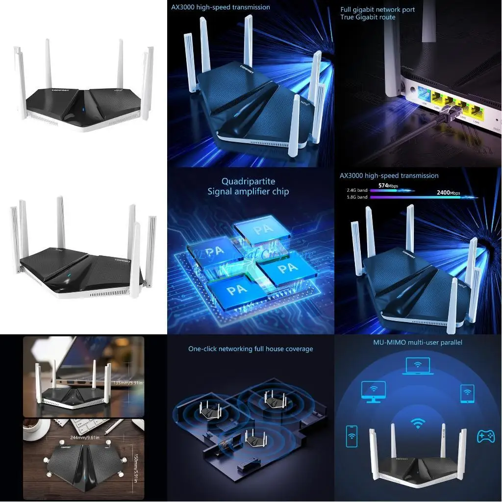 U75B Energy Saving Band Gigabit Router with Easy Mesh Networking for Home Offices
U75B Energy Saving Band Gigabit Router with Easy Mesh Networking for Home Offices