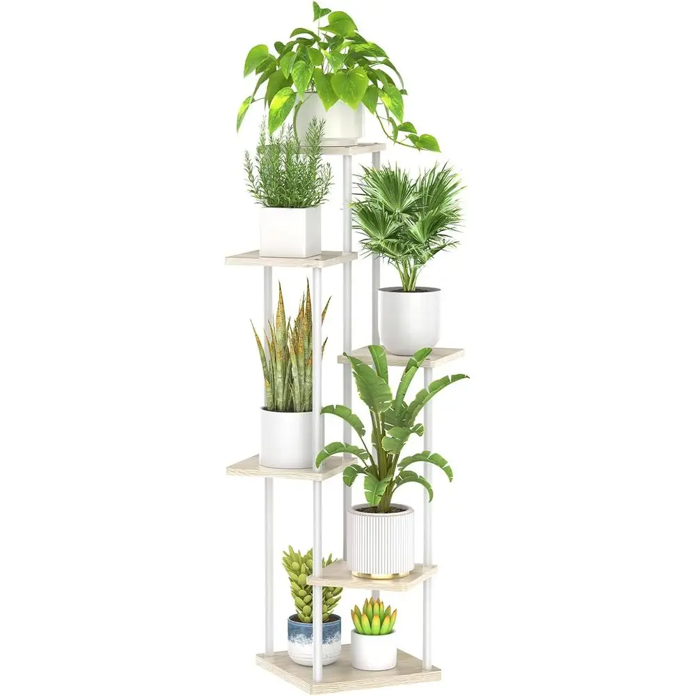 6-Tier Indoor Tall Plant Stand, Large Metal & Wood Multi-Level Planter for Orchids, Sturdy Display Rack, White
6-Tier Indoor Tall Plant Stand, Large Metal & Wood Multi-Level Planter for Orchids, Sturdy Display Rack, White