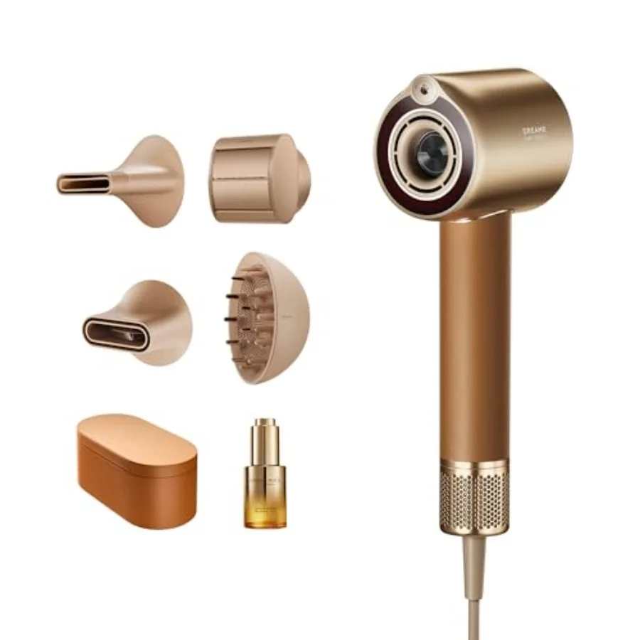 High-Speed Hair Dryer for salon and home use, ceramic-coated, red, 130, 000RPM motor with intelligent heat/airflow control and
High-Speed Hair Dryer for salon and home use, ceramic-coated, red, 130, 000RPM motor with intelligent heat/airflow control and