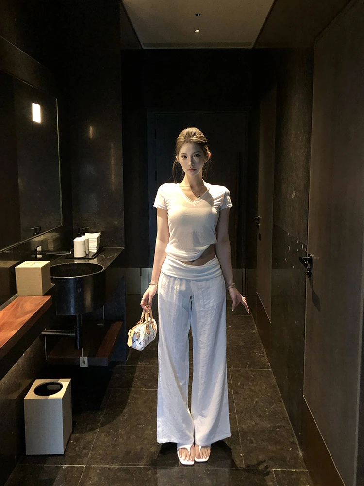 PiRui Wise Brother Commuting Walking en Pants White Cotton Linen Drapey Wide Leg Long Pants Summer New Women's Clothing
PiRui Wise Brother Commuting Walking en Pants White Cotton Linen Drapey Wide Leg Long Pants Summer New Women's Clothing