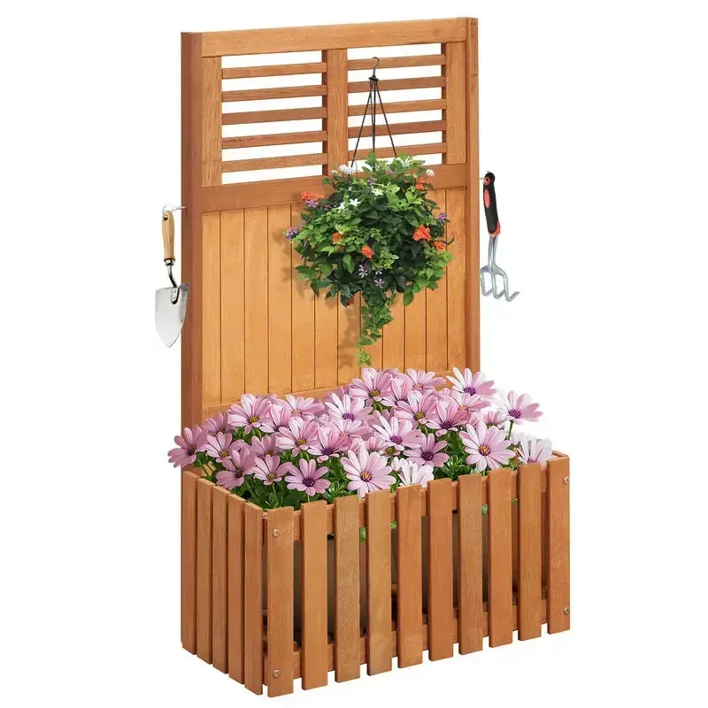 Wooden Raised Garden Bed with Privacy Screen
Wooden Raised Garden Bed with Privacy Screen
