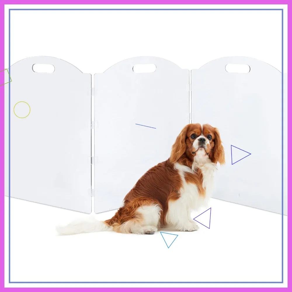 Clear Acrylic Freestanding Dog Gate – Folding 3-Panel Barrier for Doorways, Stairs, Hallways, Dogs & Cats
Clear Acrylic Freestanding Dog Gate – Folding 3-Panel Barrier for Doorways, Stairs, Hallways, Dogs & Cats
