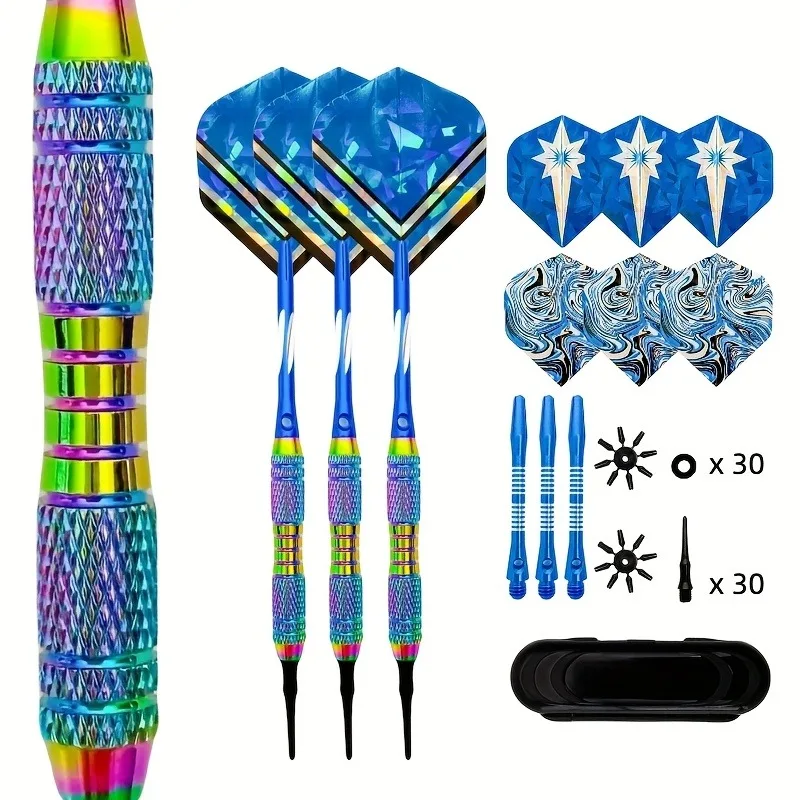 3PCS rainbow thread soft headed dart set with copper deep groove dart body for Indoor Darts Games
3PCS rainbow thread soft headed dart set with copper deep groove dart body for Indoor Darts Games