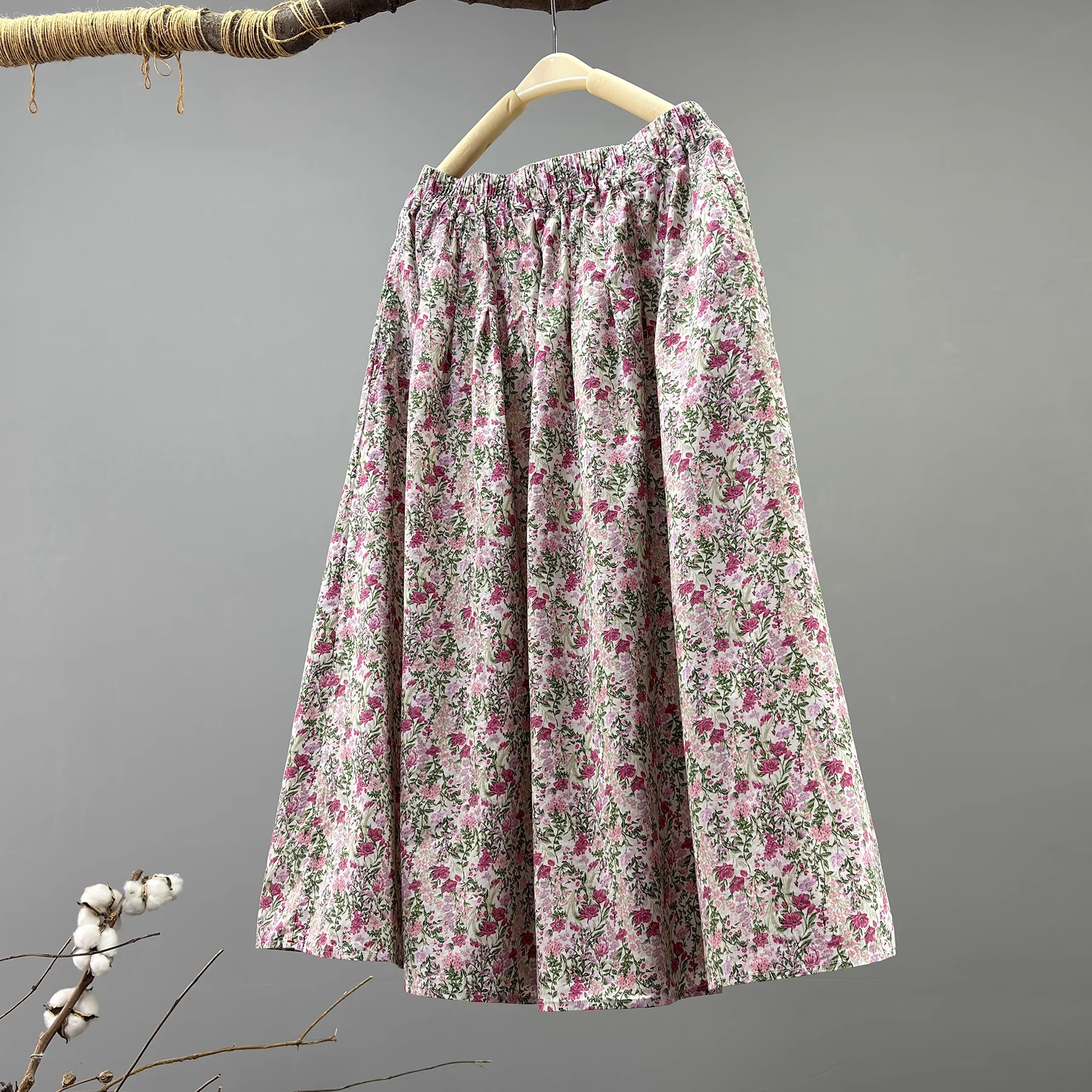 Women's clothing cotton printed long skirts for women Japan style elastic waist flowered skirts Middle-aged women's clothing
Women's clothing cotton printed long skirts for women Japan style elastic waist flowered skirts Middle-aged women's clothing