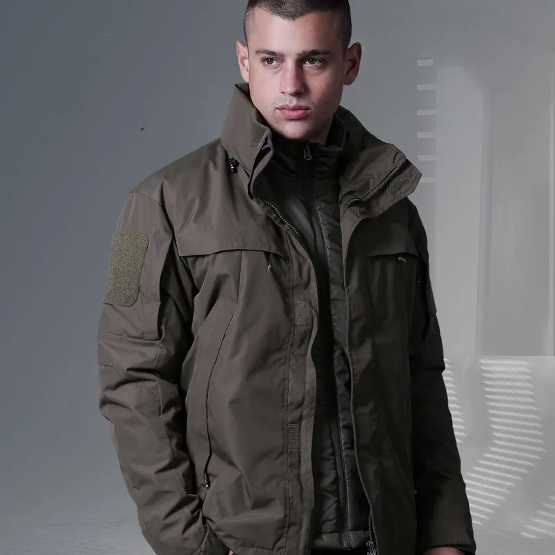Winter Tactical Hiking Jackets Men 3 In 1 Detachable Warm Waterproof Military Jacket Fashion Brand Training Combat Windbreaker
Winter Tactical Hiking Jackets Men 3 In 1 Detachable Warm Waterproof Military Jacket Fashion Brand Training Combat Windbreaker