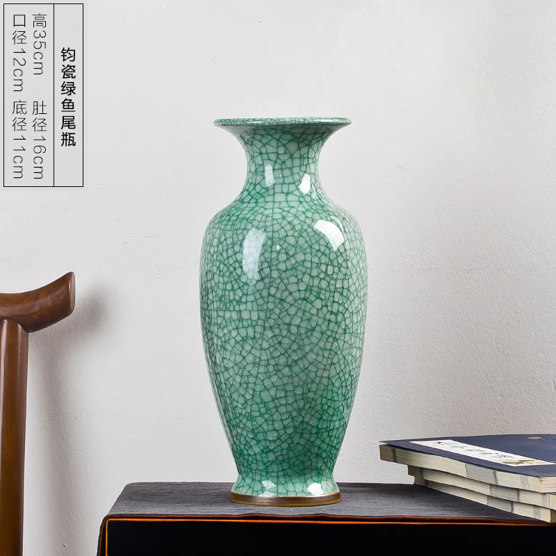 Ceramic Vase Decoration Living Room Flower Arrangement Chinese Home Decoration Floor Large Antique Jun Porcelain Bottle
Ceramic Vase Decoration Living Room Flower Arrangement Chinese Home Decoration Floor Large Antique Jun Porcelain Bottle