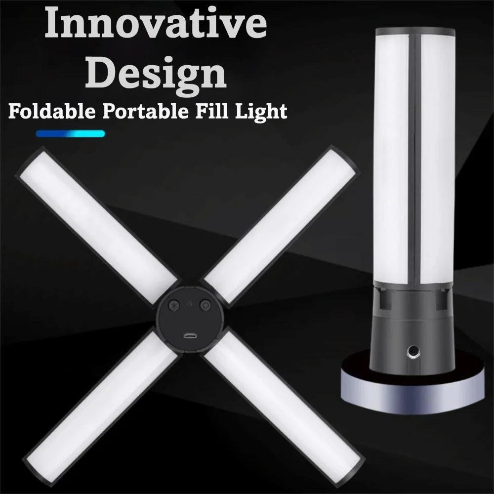 Inline Cord Control Foldable LED Fill Light Collapsible Design Compact Storage Portable Beauty Lamp Four-Leaf Design
Inline Cord Control Foldable LED Fill Light Collapsible Design Compact Storage Portable Beauty Lamp Four-Leaf Design