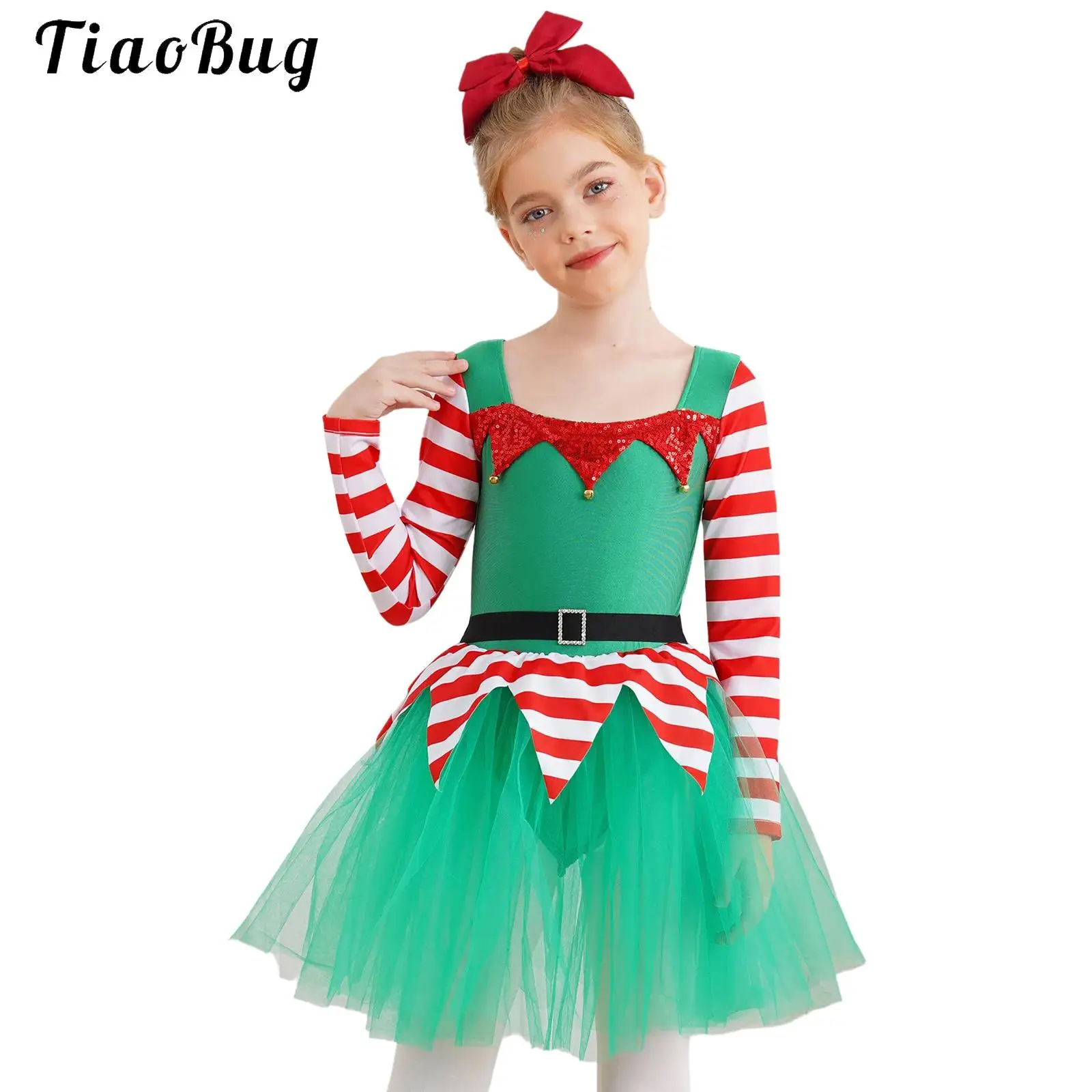 Kids Girls Candy Cane Striped Sequins Ballet Tutu Dance Dress Santa Claus Elf Costume Mesh Tulle Skirt Skating Leotard Dancewear
Kids Girls Candy Cane Striped Sequins Ballet Tutu Dance Dress Santa Claus Elf Costume Mesh Tulle Skirt Skating Leotard Dancewear