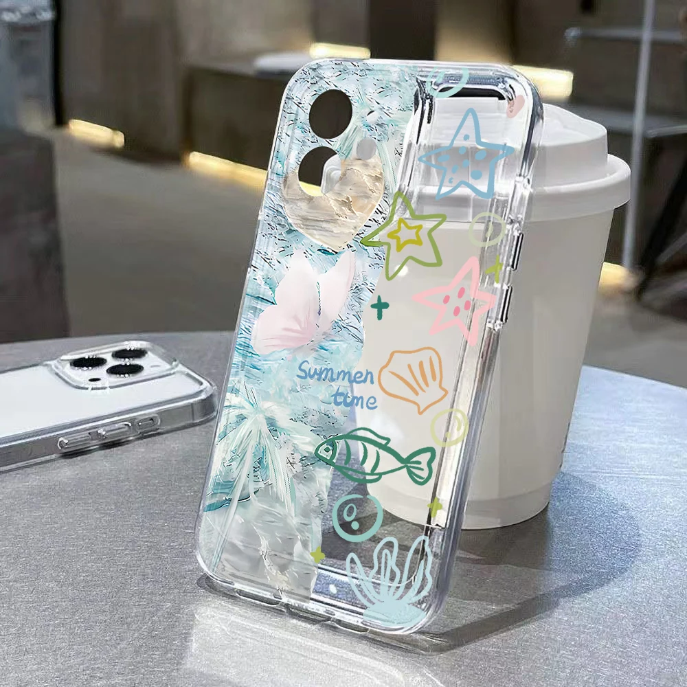 Cool Summer Ocean Shell Print Clear Case For iPhone 15 Pro Case iPhone 14 16 E 13 12 11 Pro Max 7 8 Plus X XS Max XR SE 2 Cover
Cool Summer Ocean Shell Print Clear Case For iPhone 15 Pro Case iPhone 14 16 E 13 12 11 Pro Max 7 8 Plus X XS Max XR SE 2 Cover