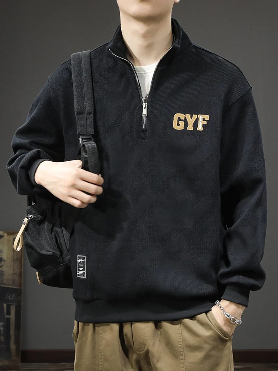 Casual Black Sweatshirt Men Pullover Spring Autumn Clothing Streetwear Letter Hoodies Sweater Tracksuit Half Zip Up Sweatshirts
Casual Black Sweatshirt Men Pullover Spring Autumn Clothing Streetwear Letter Hoodies Sweater Tracksuit Half Zip Up Sweatshirts