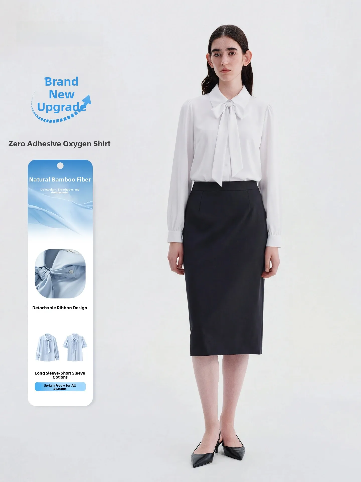 LeLenth White Shirt Women's Formal Commute Long Sleeve Career Interview Outfit Polyester Blend Breathable Straight Cut Dress
LeLenth White Shirt Women's Formal Commute Long Sleeve Career Interview Outfit Polyester Blend Breathable Straight Cut Dress