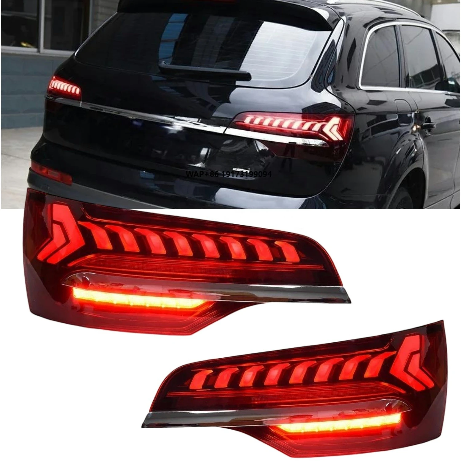 Q7 Pair LED Taillight 2006-2015 Modified Rear Tail Lamp Daytime Running Lights Upgrade Streamer Turn signal
Q7 Pair LED Taillight 2006-2015 Modified Rear Tail Lamp Daytime Running Lights Upgrade Streamer Turn signal