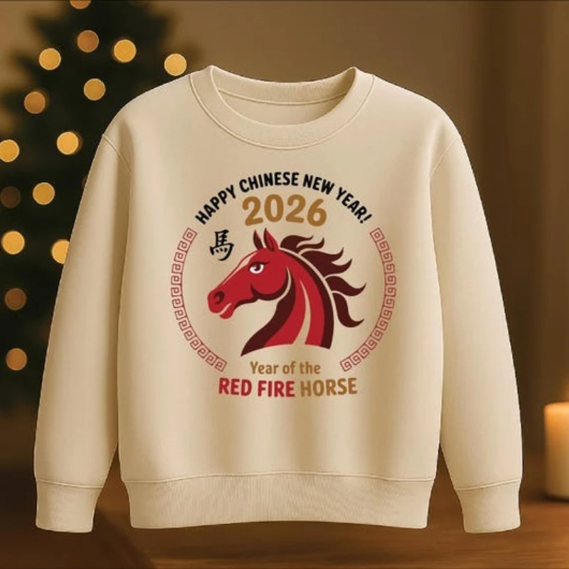 Chinese New Year Horse Jumper Fire Horse 2026 Unisex Top Autumn and Winter Matching Hoodies Long Sleeve Keep Warm Pullover
Chinese New Year Horse Jumper Fire Horse 2026 Unisex Top Autumn and Winter Matching Hoodies Long Sleeve Keep Warm Pullover