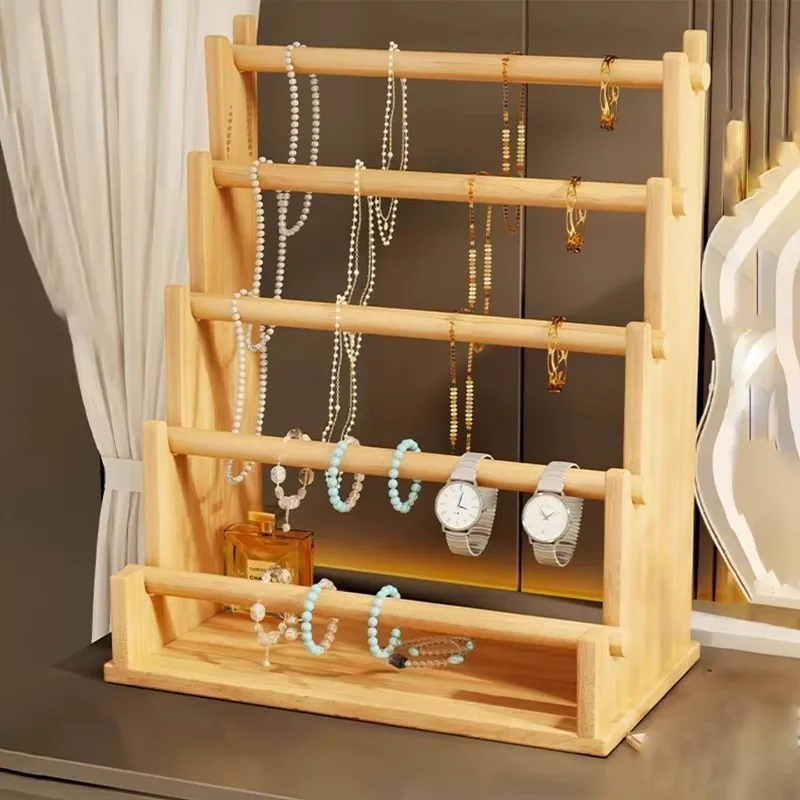Portable Jewelry Storage Rack Wooden Necklace Bracelet Display Stands Luxury Earring Organizer Rack Creative Watch Display Stand
Portable Jewelry Storage Rack Wooden Necklace Bracelet Display Stands Luxury Earring Organizer Rack Creative Watch Display Stand