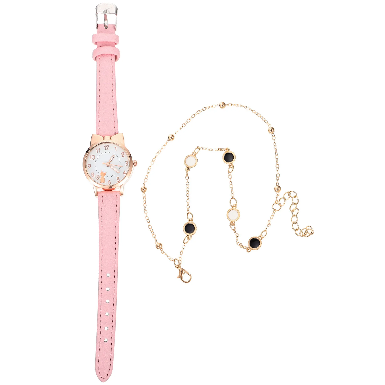 Watch Bracelet Set Belt Watches for Women Girls Pink Quartz Analog Wristwatch Metal Chain Bracelets Gift Accessories
Watch Bracelet Set Belt Watches for Women Girls Pink Quartz Analog Wristwatch Metal Chain Bracelets Gift Accessories
