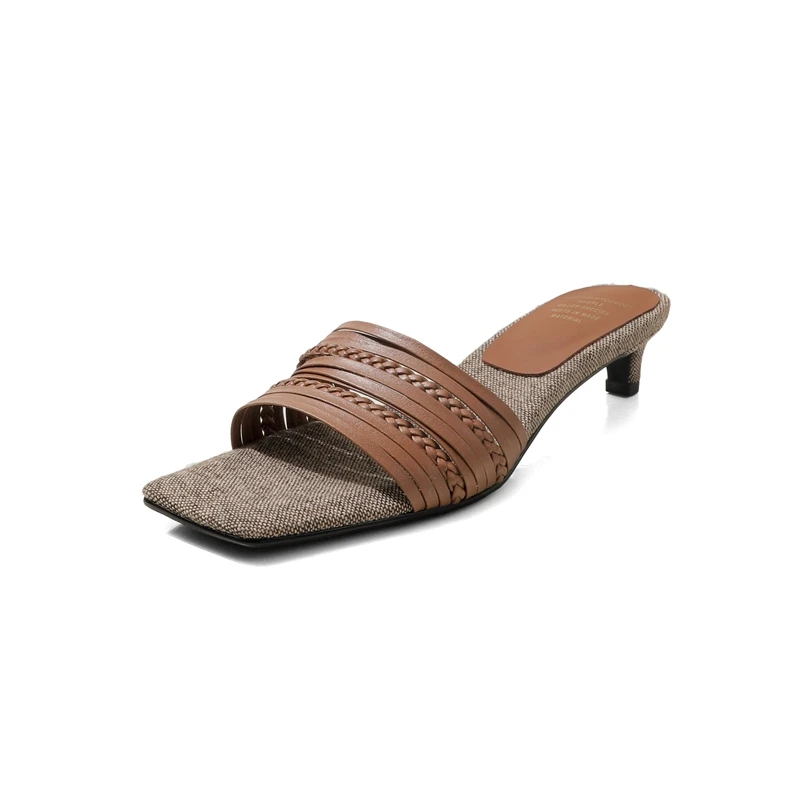 Fashion Braid Mid Heel Sandals Women's Outdoor Summer 2026 New Holiday Thin Heel Round Toe Half Slip-On Slippers for Women
Fashion Braid Mid Heel Sandals Women's Outdoor Summer 2026 New Holiday Thin Heel Round Toe Half Slip-On Slippers for Women