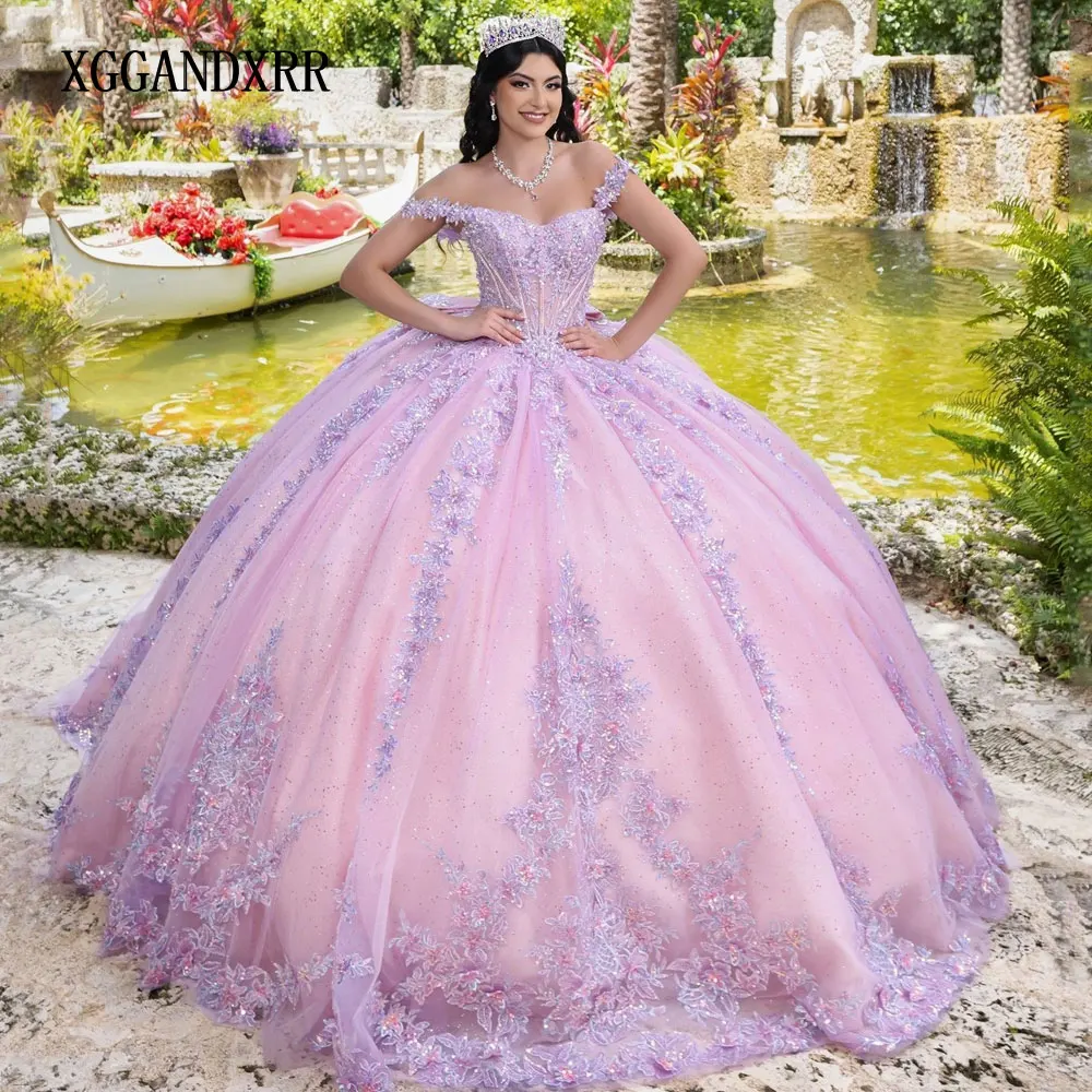 Розовое платье Quinceanera по индивидуальному заказу, 2024, блестящее мексиканское платье Vestidos De 15 Anos, бальное платье с кружевной аппликацией и бантом, платье принцессы Sweet 16
Розовое платье Quinceanera по индивидуальному заказу, 2024, блестящее мексиканское платье Vestidos De 15 Anos, бальное платье с кружевной аппликацией и бантом, платье принцессы Sweet 16