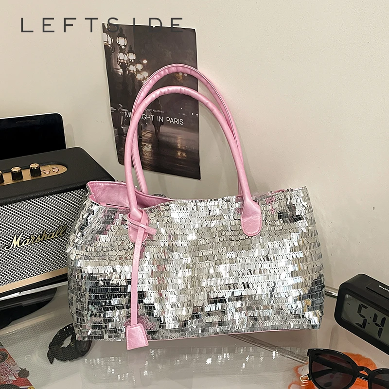 LEFTSIDE Sequins Shoulder Bags for Women 2025 Designer New Trendy Fashion Evening Party Bling Square Bag Handbags and Purses
LEFTSIDE Sequins Shoulder Bags for Women 2025 Designer New Trendy Fashion Evening Party Bling Square Bag Handbags and Purses