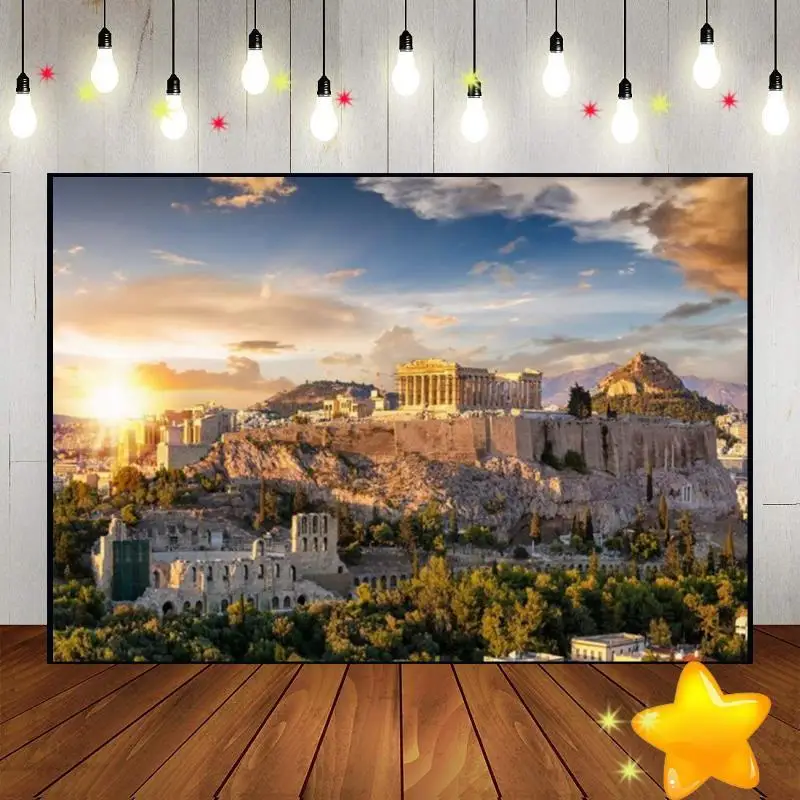 Greek Acropolis of Athens Sunset Ancient Greece Banner Background Custom Birthday Backdrop Party Baby Shower Decoration Photo
Greek Acropolis of Athens Sunset Ancient Greece Banner Background Custom Birthday Backdrop Party Baby Shower Decoration Photo