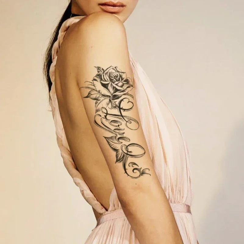 Tattoo Stickers Sexy Rose Flowers Love Letter Leaves Temporary Fake Tatto Waterproof Tatoo Leg Arm for Women Girl Men Body Art
Tattoo Stickers Sexy Rose Flowers Love Letter Leaves Temporary Fake Tatto Waterproof Tatoo Leg Arm for Women Girl Men Body Art