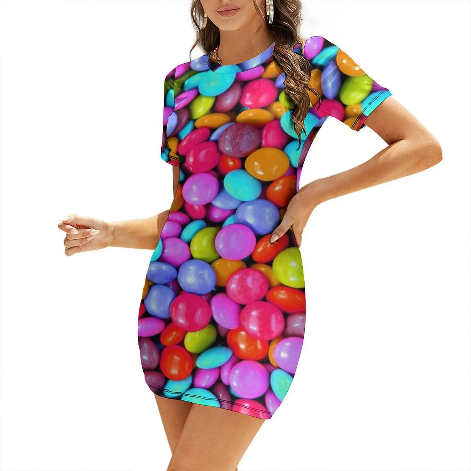 CHOCOLATE CANDY PIECES Short-Sleeved Dress birthday dress for women birthday dresses for women festival outfit women Dress
CHOCOLATE CANDY PIECES Short-Sleeved Dress birthday dress for women birthday dresses for women festival outfit women Dress