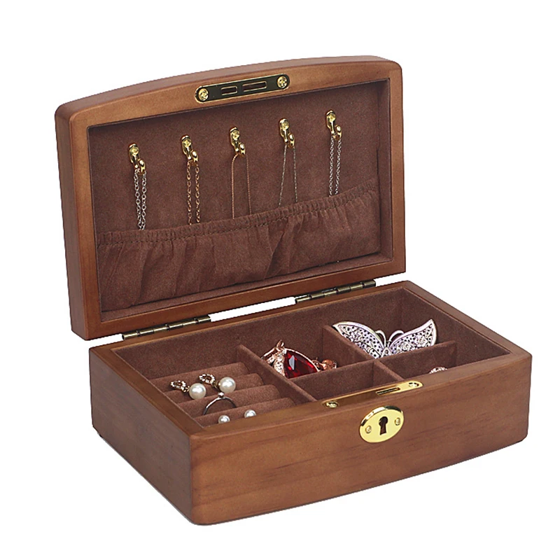 Walnut Wood Jewelry Storage Box Large Luxury Jewelry Organizer Box with Lock Girls Ring Earrings Necklace Bangle Storage Boxes
Walnut Wood Jewelry Storage Box Large Luxury Jewelry Organizer Box with Lock Girls Ring Earrings Necklace Bangle Storage Boxes