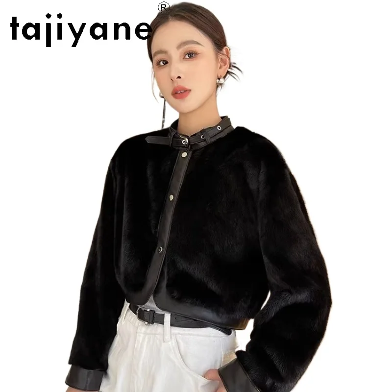 TAJIYANE Пальто из натурального норкового меха, женская роскошная короткая куртка, шикарные черные пальто с круглым вырезом из натурального меха, 2025 зимняя женская одежда шуба женская
TAJIYANE Пальто из натурального норкового меха, женская роскошная короткая куртка, шикарные черные пальто с круглым вырезом из натурального меха, 2025 зимняя женская одежда шуба женская