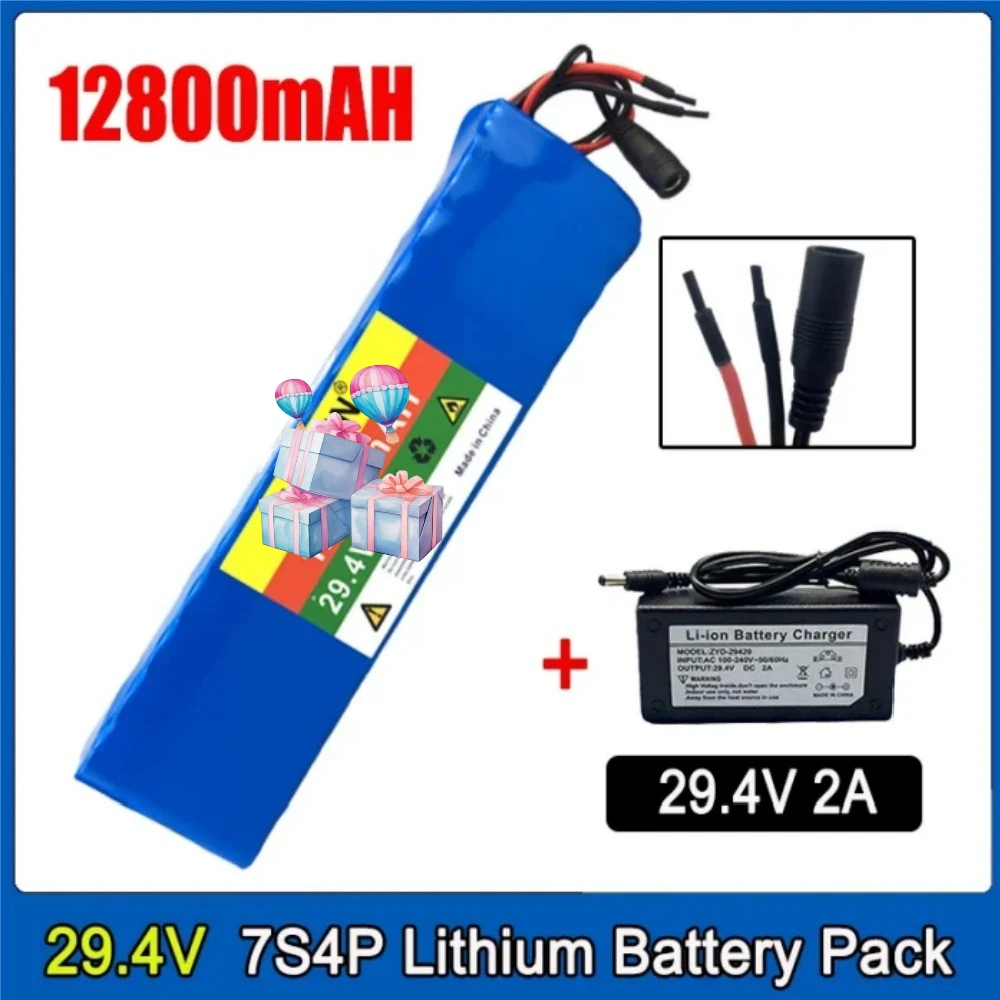 Lithium Battery 7S4P 29.4v 12.8Ah 18650 Electric Scooter Electric Seat BMS Power Supply + 29.4v 2A Charger
Lithium Battery 7S4P 29.4v 12.8Ah 18650 Electric Scooter Electric Seat BMS Power Supply + 29.4v 2A Charger
