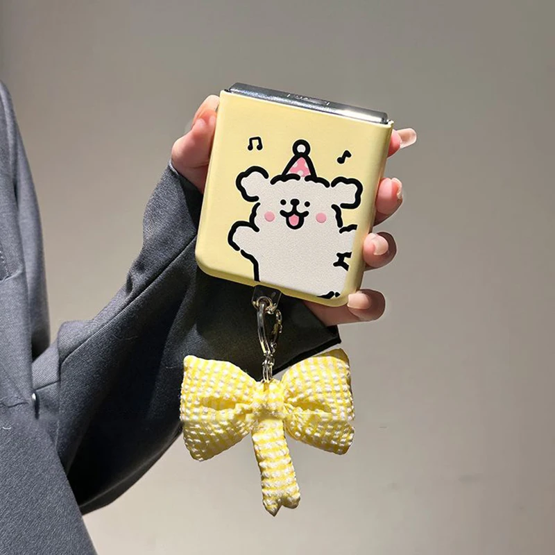 Cute Puppy Flip Case For Samsung Z Flip6 5 4 Oppo N3 Flip N2flip /Huawei P50 Pocket Cover Kawaii Yellow Fundas with Bow Pendant
Cute Puppy Flip Case For Samsung Z Flip6 5 4 Oppo N3 Flip N2flip /Huawei P50 Pocket Cover Kawaii Yellow Fundas with Bow Pendant
