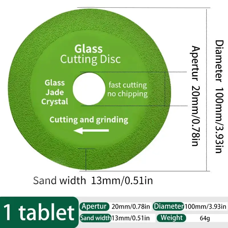 DDUF 1Pcs Glass King Cutting Disc Ultra-thin Saw Blade Diamond Jade Wine Bottle Ceramic Polish Angle Grinder Machine
DDUF 1Pcs Glass King Cutting Disc Ultra-thin Saw Blade Diamond Jade Wine Bottle Ceramic Polish Angle Grinder Machine