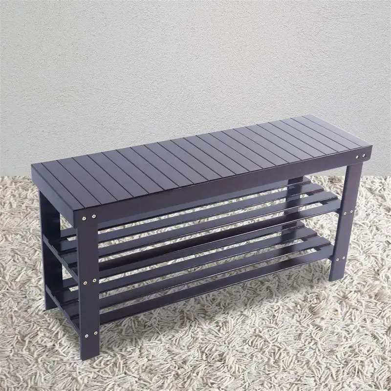 90cm Rectangular Shoe Changing Stool/Shoe Rack, Coffee Color
90cm Rectangular Shoe Changing Stool/Shoe Rack, Coffee Color