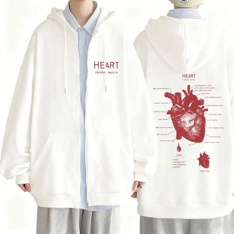 Heart Anatomy Graphic Zipper Hoodie Men Women Casual Vintage Zip Up Hoodies Men's Oversized Jacket Coat Male Funny Streetwear
Heart Anatomy Graphic Zipper Hoodie Men Women Casual Vintage Zip Up Hoodies Men's Oversized Jacket Coat Male Funny Streetwear