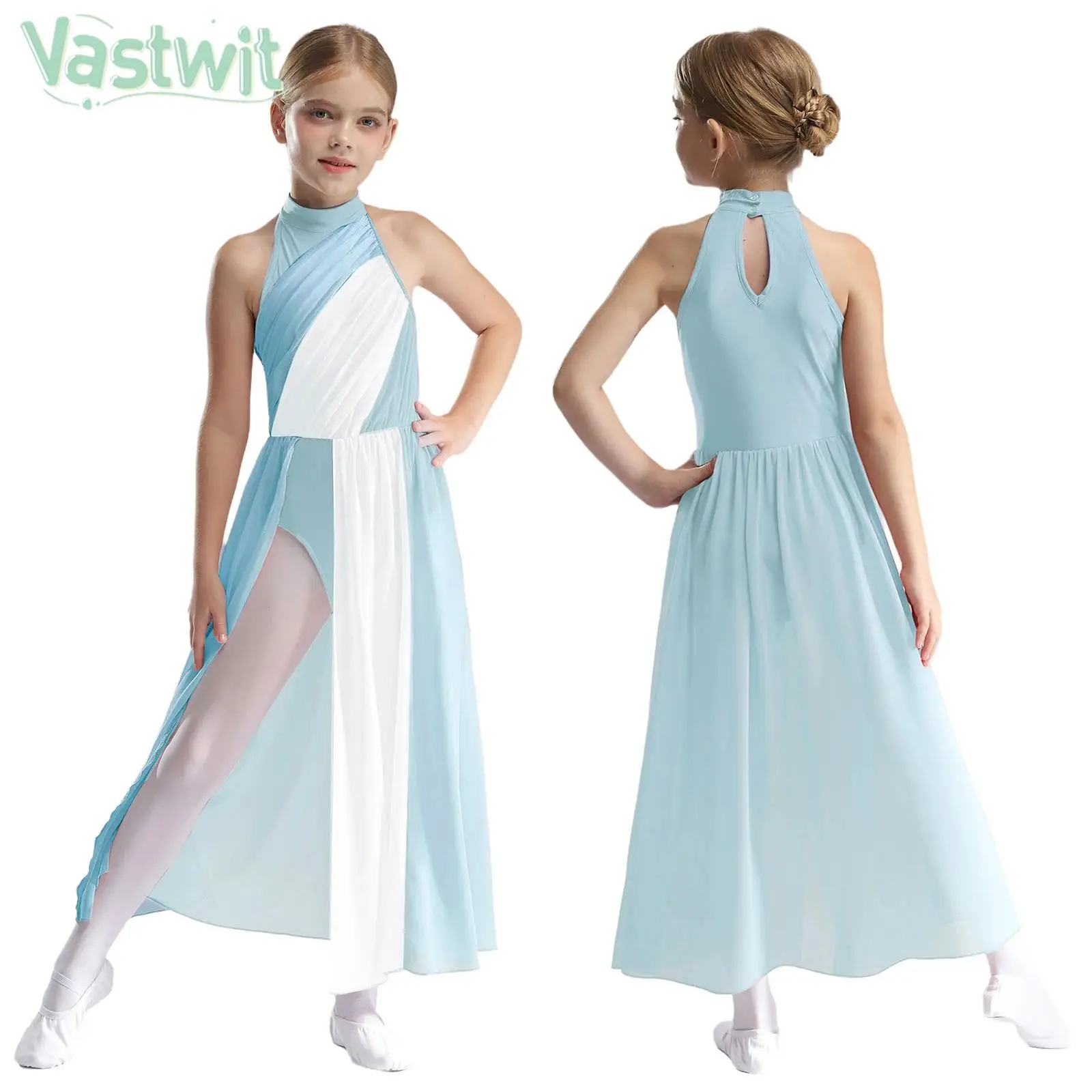6-16Y Girl Modern Lyrical Dance Dress Sleeveless Split Maxi Dress Ballet Leotard Figure Skating Gymnastics Performance Clothes
6-16Y Girl Modern Lyrical Dance Dress Sleeveless Split Maxi Dress Ballet Leotard Figure Skating Gymnastics Performance Clothes
