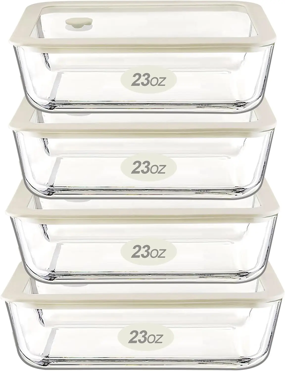 4-Pack Glass Food Storage Containers with Glass Lids, Airtight & Leakproof, BPA-Free, Microwave Safe, Plastic-Free Meal Prep Set
4-Pack Glass Food Storage Containers with Glass Lids, Airtight & Leakproof, BPA-Free, Microwave Safe, Plastic-Free Meal Prep Set