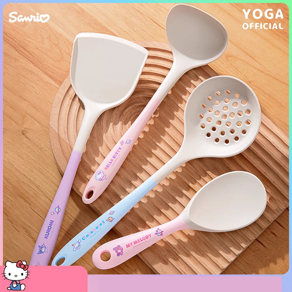 Kawaii Anime Sanrio Hello Kitty spatula set Household non stick pot Heat-resistant soup spoon kitchenware set Toys for Gifts
Kawaii Anime Sanrio Hello Kitty spatula set Household non stick pot Heat-resistant soup spoon kitchenware set Toys for Gifts