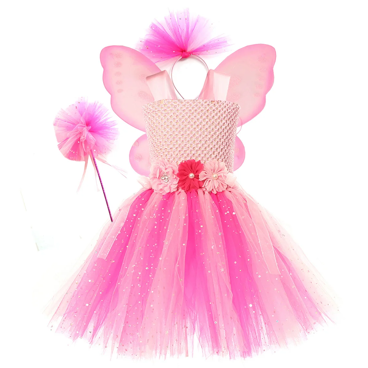 Rainbow Butterfly Fairy Princess Dress, Children's Bright Film Mesh Elf Dress Set, Dance Performance Halloween
Rainbow Butterfly Fairy Princess Dress, Children's Bright Film Mesh Elf Dress Set, Dance Performance Halloween